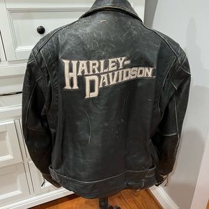 Harley Davidson Motor Cycle Jacket - Distressed Brown Size: XXL Men’s